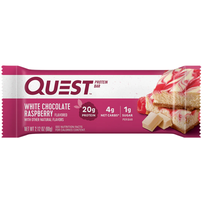 QUEST WHITE CHOCOLATE RASPBERRY PROTEIN BAR (60g)